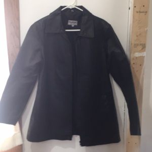 Vintage Black leather zip jacket/blazer